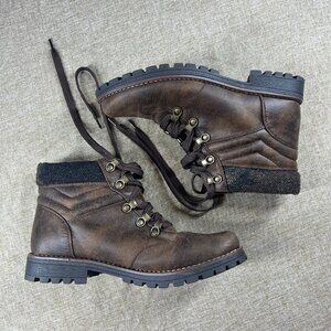 Sonoma Goods For Life Arabelle Hiking Boots Size 7.5 Brown, Excellent Condition